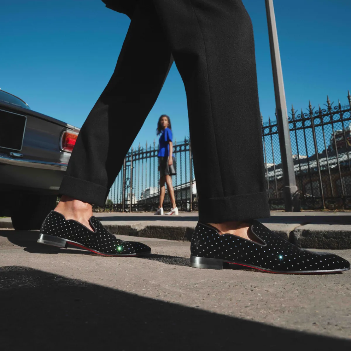 Christian Louboutin Dandy Chick Plum Strass